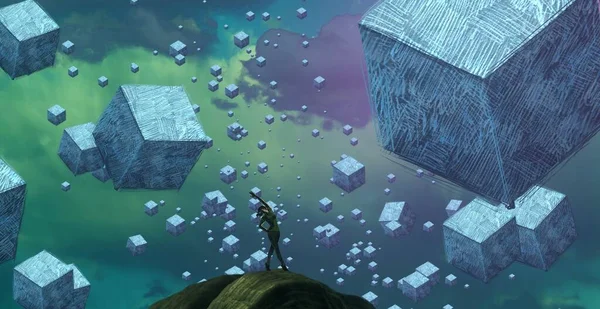 metin için alanı olan soyut kavramsal yaratıcı arkaplan 