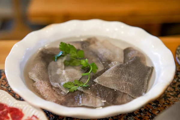 Hot Pot Dish Daging Segar Renyah Tripe — Stok Foto