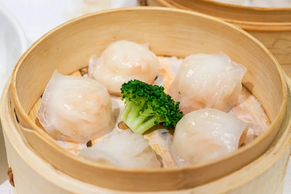 A Cantonese morning tea, steamed shrimp dumplings