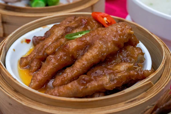 A Cantonese morning tea dim sum, Steamed Chicken Feet in Black Bean Sauce