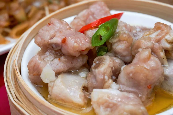 A Cantonese morning tea dim sum, Soy sauce steamed pork ribs