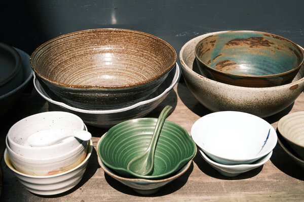 Various ceramic utensils and ornaments made in Jingdezhen, Jiangxi, China