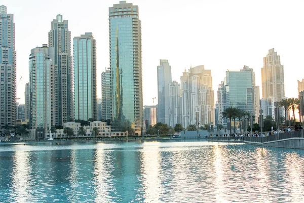 Cidade Com Arranha Céus Verão — Fotografia de Stock