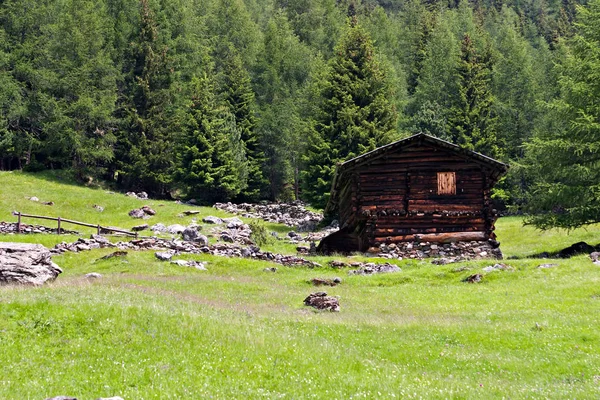 Log Cabin Italian Alps — Stock Photo, Image