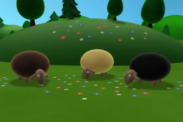 Παιδική Ψυχαγωγία Animation Ταινία Για Ταξίδι Ενός Μικρού Τρένου — Αρχείο Βίντεο