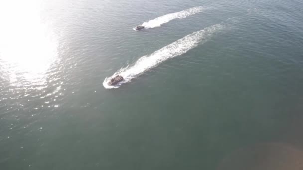 Вид Неба Салют Военных Кораблей — стоковое видео