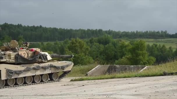 Krig Tank Usa Armé Bekämpa Övningar — Stockvideo