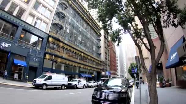 Panoramic Footage Street Buildings San Francisco — Stock Video