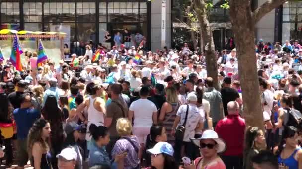 Pessoas Lgbt Durante Parada Orgulho Lgbt São Francisco 2018 — Vídeo de Stock