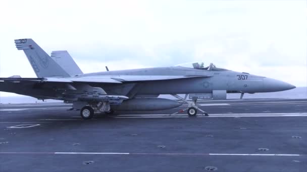 Aguila Ataque Fuerza Aérea Estados Unidos Durante Despegue — Vídeo de stock