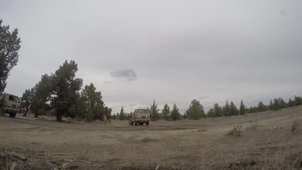 Timelapse Heavy Equipment Working Construction Zone — Stock Video