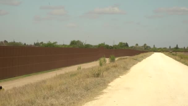 Vue Une Rue Sable Dans Champ Texan — Video