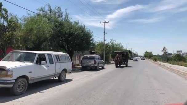 Calles Pueblo Mexicano Cerca Frontera — Vídeo de stock