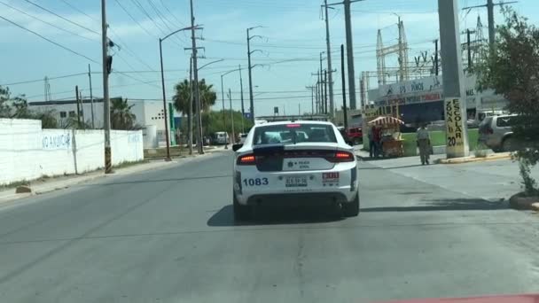 メキシコの州の警察のパトロール — ストック動画