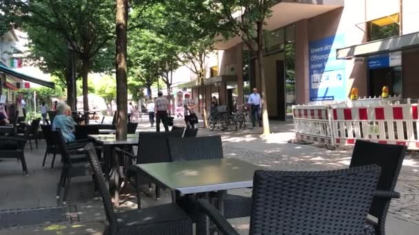 Vista Una Calle Peatonal Alemania — Vídeo de stock