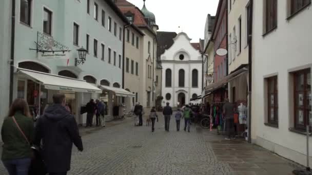 Une Rue Piétonne Allemagne — Video