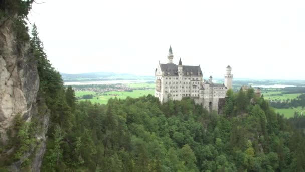 Widok Zamek Neuschwanstein Niemczech — Wideo stockowe