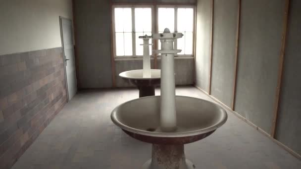 Interior Los Cuarteles Campo Concentración Dachau — Vídeos de Stock