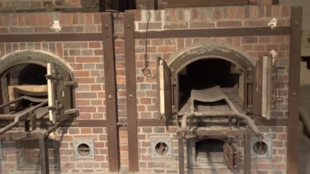 Crematorium Ovens Concentratiekamp Dachau — Stockvideo