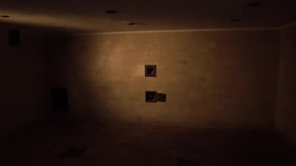 Gaz Odası Dachau Duş Odasında Kılığında — Stok video