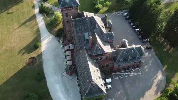 ミュンヘンの古い城の空からの眺め — ストック動画