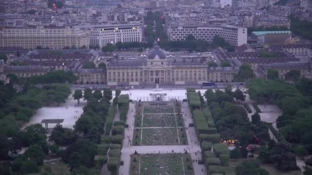 Vista dal cielo del viale Les Champs Elysees — Video Stock
