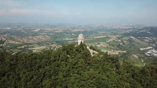 Вид Неба Древнего Монастыря Италии — стоковое видео