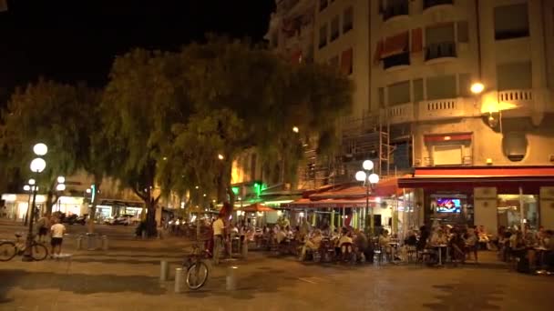 Туристические улицы Италии в ночное время — стоковое видео