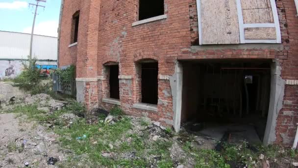 Un edificio abandonado en Detroit — Vídeo de stock