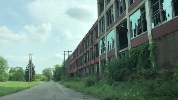 Edificios destrozados en Michigan — Vídeo de stock