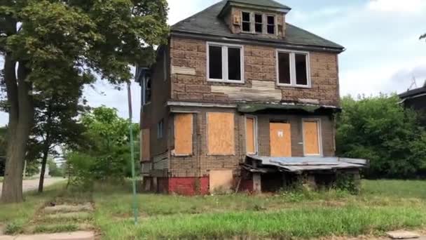 Casa abandonada en Detroit — Vídeos de Stock