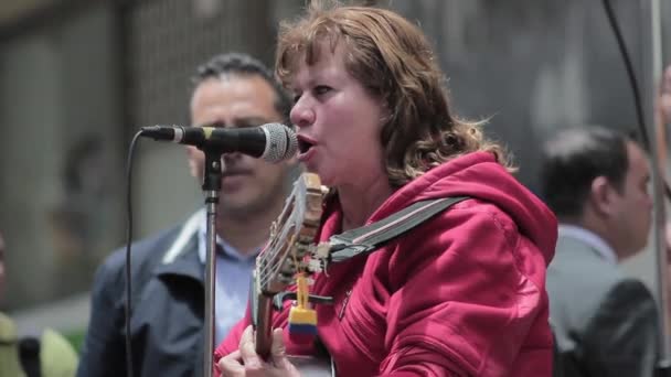 Жінці Спів Колумбійський Народної Музики Bogot — стокове відео