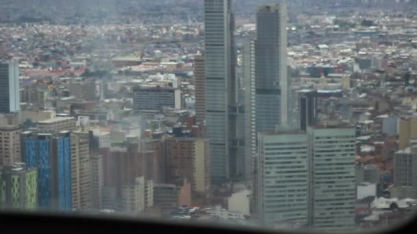Blick Auf Bogota Bord Der Seilbahn — Stockvideo