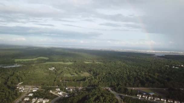 Drone Survolant Côte Est Des États Unis Après Ouragan Florence — Video