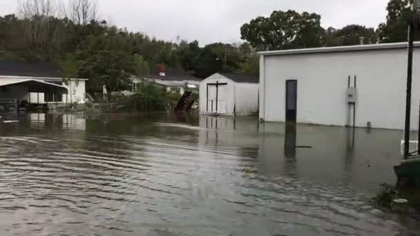 Überschwemmung Durch Hurrikan Florence — Stockvideo