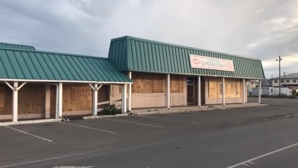 Supermercado Cerrado Topsail Durante Huracán Florence — Vídeo de stock