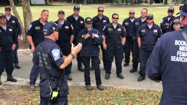 Esquadrão Busca Resgate Missouri Preparando Para Furacão Florence — Vídeo de Stock