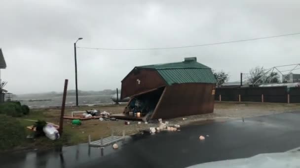 Ambar Kuzey Carolina Kasırga Floransa Sırasında Yok — Stok video