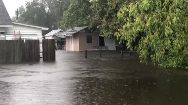 Затоплена Урбанізації Під Час Урагану Флоренції — стокове відео