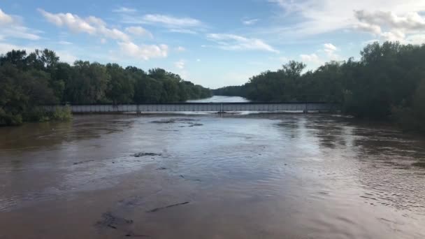 Річка Східному Узбережжі Після Урагану Флоренції — стокове відео