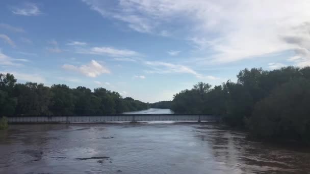 Timelapse Річка Східному Узбережжі Після Урагану Флоренції — стокове відео