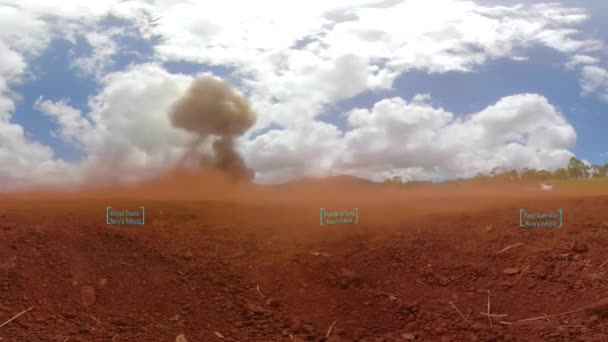 Test Van Militaire Explosieven Trainingskamp — Stockvideo