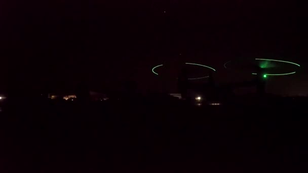 Drones Nuit Base Militaire — Video