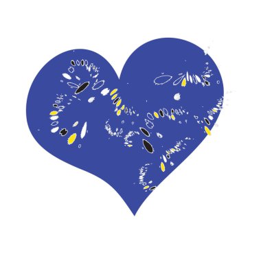 Sihirli Kalp Orijinal Vektör İllüzyonu. Pop Art Style Heart. Sevimli Aşk Şekli Görüntüsü. Parmak izi, dekorasyon ve davetiye için mükemmel. Çıkartmalar