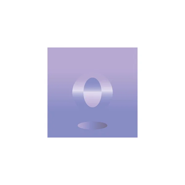Original Form Logo Design Lila Cirkel Vektor Ikon Illustration — Stock vektor