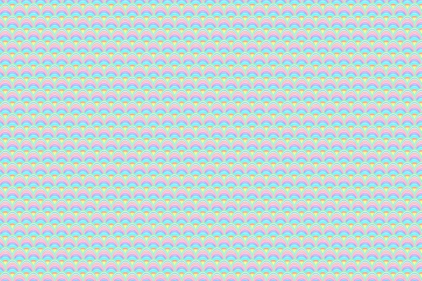 スケールの抽象的な幾何学的なシームレス パターンは形の要素です。様式化された虹光サークル デザイン。様式化された海の波。テキスタイル デザイン。ベクトル図 — ストックベクタ