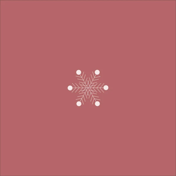 Conception minimale de flocon de neige — Image vectorielle