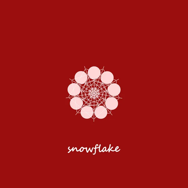 Design de vetor de símbolo de floco de neve para logotipo — Vetor de Stock