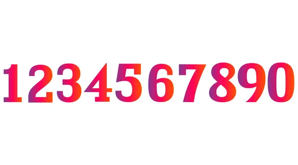 Gradient Numbers Set — Stock Photo, Image