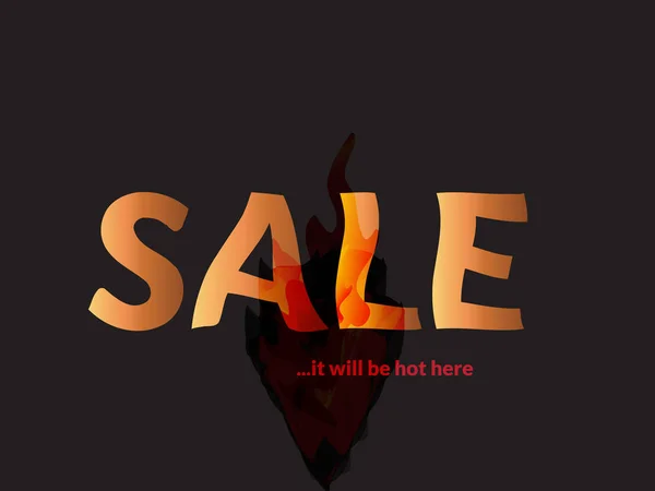 Hot Sale vurige Banner — Stockvector